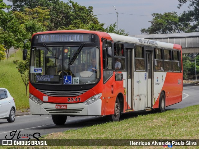 Expresso CampiBus 2341 na cidade de Campinas, São Paulo, Brasil, por Henrique Alves de Paula Silva. Número da foto: #12025042.