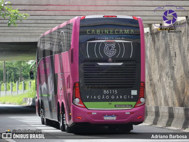 Viação Garcia 86115 na cidade de Campinas, São Paulo, Brasil, por Adriano Barbosa. ID da foto: 12026932.