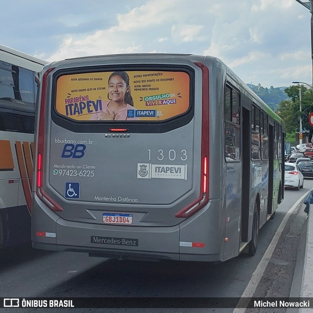 BB Transportes e Turismo 1303 na cidade de Itapevi, São Paulo, Brasil, por Michel Nowacki. Número da foto: #12025945.