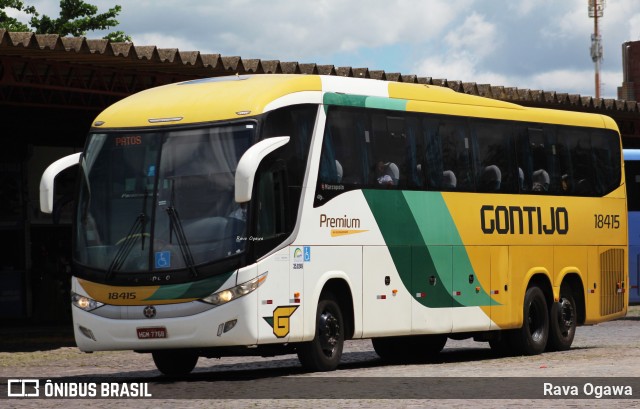 Empresa Gontijo de Transportes 18415 na cidade de Vitória da Conquista, Bahia, Brasil, por Rava Ogawa. ID da foto: 12025972.