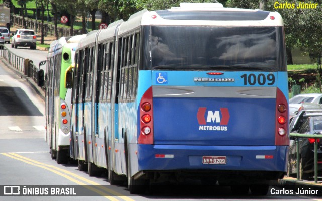 Metrobus 1009 na cidade de Goiânia, Goiás, Brasil, por Carlos Júnior. ID da foto: 12025566.