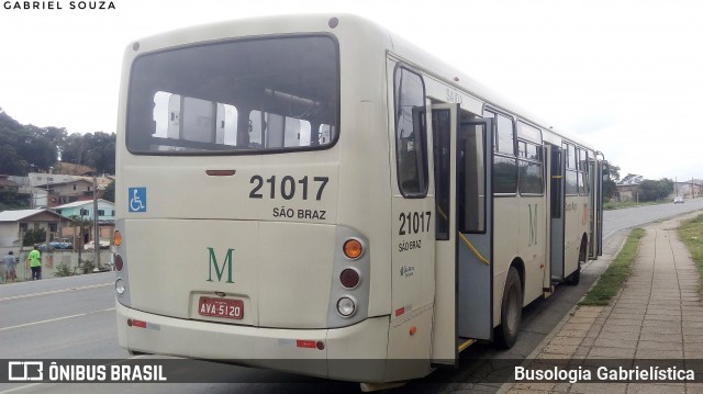 Auto Viação São Braz 21017 na cidade de Campo Magro, Paraná, Brasil, por Busologia Gabrielística. ID da foto: 12027818.