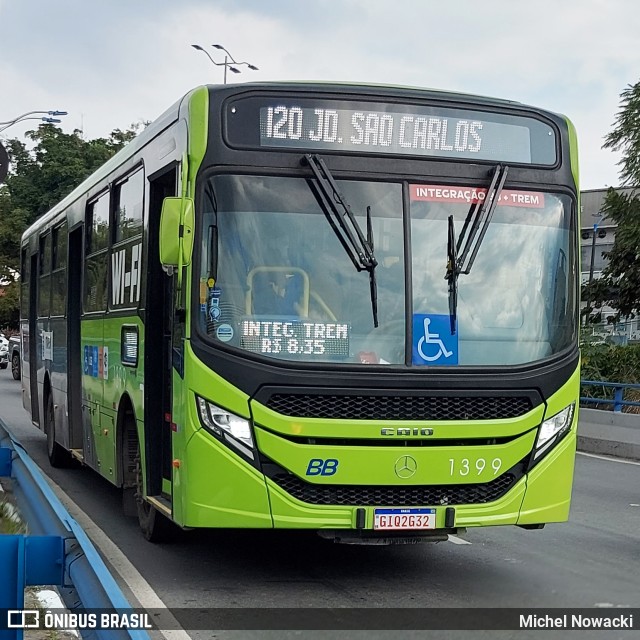 BB Transportes e Turismo 1399 na cidade de Itapevi, São Paulo, Brasil, por Michel Nowacki. Número da foto: #12025921.