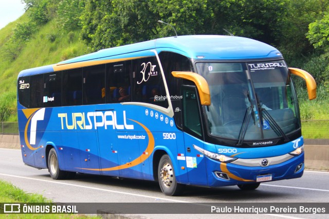 Turispall Transporte e Turismo 5900 na cidade de Piraí, Rio de Janeiro, Brasil, por Paulo Henrique Pereira Borges. ID da foto: 12026890.