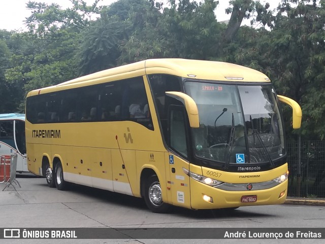 Viação Itapemirim 60057 na cidade de São Paulo, São Paulo, Brasil, por André Lourenço de Freitas. ID da foto: 12028869.