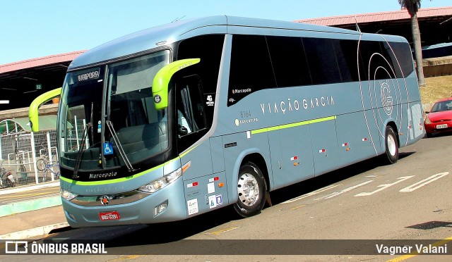 Viação Garcia 8164 na cidade de Londrina, Paraná, Brasil, por Vagner Valani. ID da foto: 12030379.