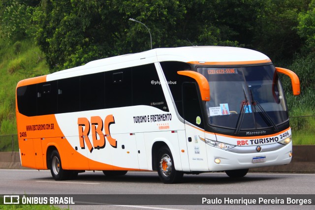 RBC Turismo e Fretamento 2406 na cidade de Piraí, Rio de Janeiro, Brasil, por Paulo Henrique Pereira Borges. ID da foto: 12030151.