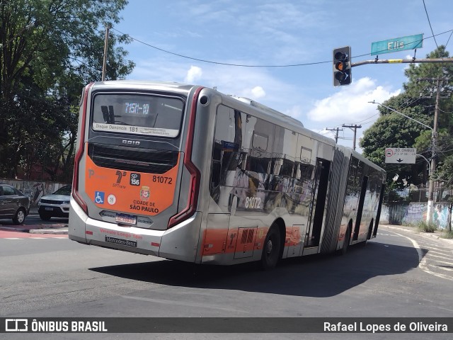 TRANSPPASS - Transporte de Passageiros 8 1072 na cidade de São Paulo, São Paulo, Brasil, por Rafael Lopes de Oliveira. ID da foto: 12029466.