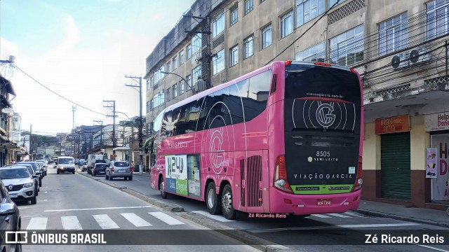 Viação Garcia 8505 na cidade de Petrópolis, Rio de Janeiro, Brasil, por Zé Ricardo Reis. ID da foto: 12031595.