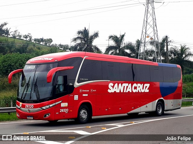 Viação Santa Cruz 29320 na cidade de Aparecida, São Paulo, Brasil, por João Felipe. Número da foto: #12031801.
