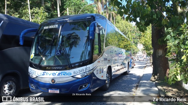 Silva's Rio Turismo e Fretamento RJ 349.003 na cidade de Petrópolis, Rio de Janeiro, Brasil, por Zé Ricardo Reis. ID da foto: 12031450.