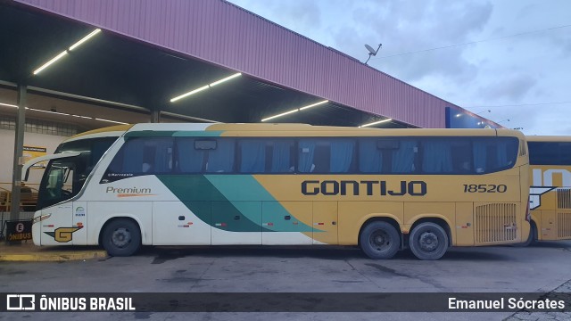 Empresa Gontijo de Transportes 18520 na cidade de João Monlevade, Minas Gerais, Brasil, por Emanuel Sócrates. ID da foto: 12031073.