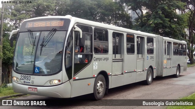 Empresa de Ônibus Campo Largo 22R93 na cidade de Curitiba, Paraná, Brasil, por Busologia Gabrielística. ID da foto: 12032761.