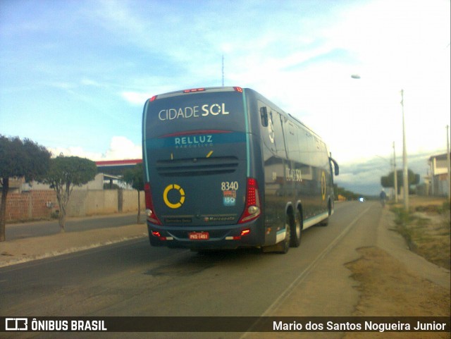 Viação Cidade Sol 8340 na cidade de Piritiba, Bahia, Brasil, por Mario dos Santos Nogueira Junior. ID da foto: 12030934.