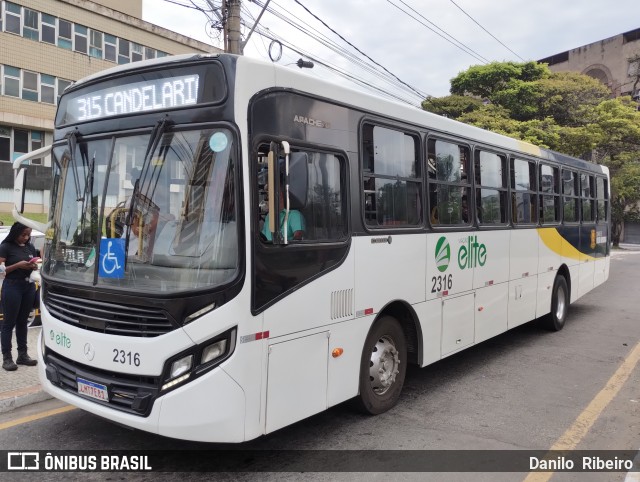 Viação Elite 2316 na cidade de Volta Redonda, Rio de Janeiro, Brasil, por Danilo  Ribeiro. Número da foto: #12032576.