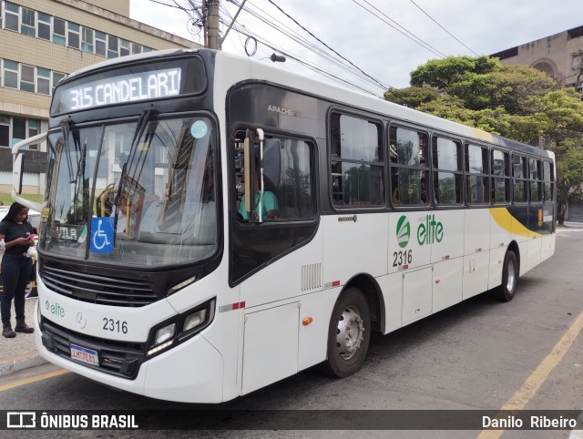 Viação Elite 2316 na cidade de Volta Redonda, Rio de Janeiro, Brasil, por Danilo  Ribeiro. ID da foto: 12032576.