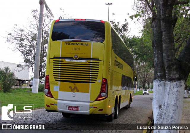 Viação Itapemirim 17031 na cidade de Campos dos Goytacazes, Rio de Janeiro, Brasil, por Lucas de Souza Pereira. ID da foto: 12032482.