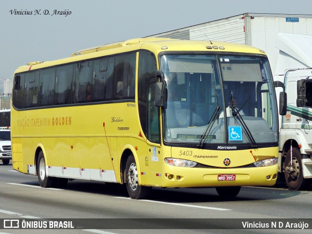 Viação Itapemirim 5403 na cidade de Jacareí, São Paulo, Brasil, por Vinicius N D Araújo. ID da foto: 11990549.