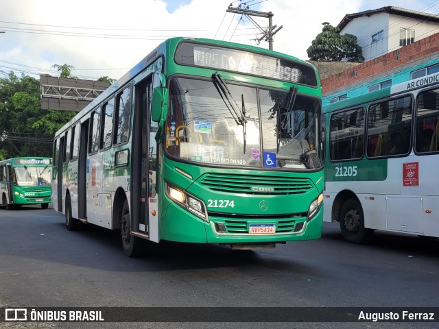 OT Trans - Ótima Salvador Transportes 21274 na cidade de Salvador, Bahia, Brasil, por Augusto Ferraz. ID da foto: 11988575.