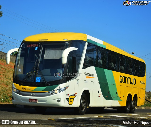 Empresa Gontijo de Transportes 21445 na cidade de Campinas, São Paulo, Brasil, por Victor Henrique. ID da foto: 11989803.