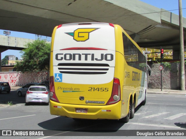 Empresa Gontijo de Transportes 21455 na cidade de Belo Horizonte, Minas Gerais, Brasil, por Douglas Célio Brandao. ID da foto: 11989541.