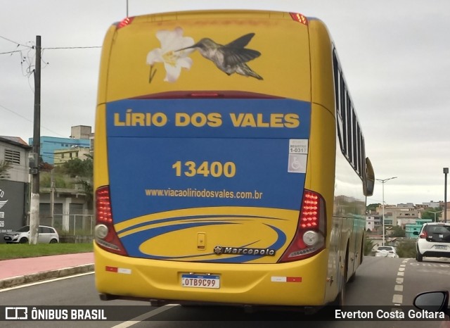 Viação Lírio dos Vales 13400 na cidade de Cariacica, Espírito Santo, Brasil, por Everton Costa Goltara. Número da foto: #12034795.