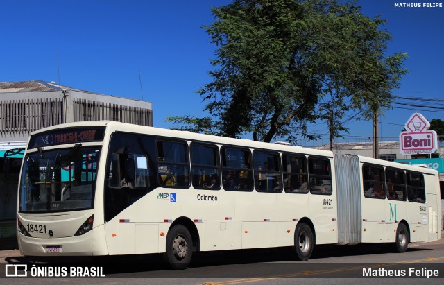 Viação Santo Ângelo 18421 na cidade de Curitiba, Paraná, Brasil, por Matheus Felipe. ID da foto: 12035391.