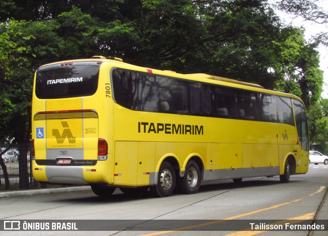 Viação Itapemirim 7801 na cidade de São Paulo, São Paulo, Brasil, por Tailisson Fernandes. ID da foto: 12035088.