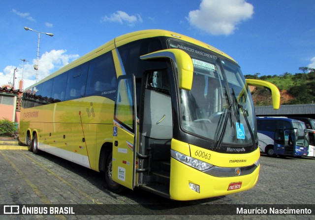 Viação Itapemirim 60063 na cidade de Belo Horizonte, Minas Gerais, Brasil, por Maurício Nascimento. ID da foto: 12036891.