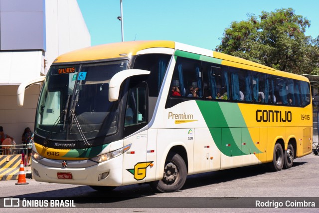 Empresa Gontijo de Transportes 19415 na cidade de Rio de Janeiro, Rio de Janeiro, Brasil, por Rodrigo Coimbra. ID da foto: 12036184.