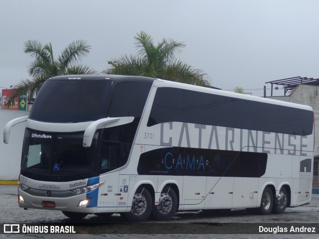 Auto Viação Catarinense 3701 na cidade de Balneário Camboriú, Santa Catarina, Brasil, por Douglas Andrez. ID da foto: 12036274.