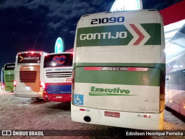 Empresa Gontijo de Transportes 21090 na cidade de Estiva, Minas Gerais, Brasil, por Edinilson Henrique Ferreira. ID da foto: 12035162.