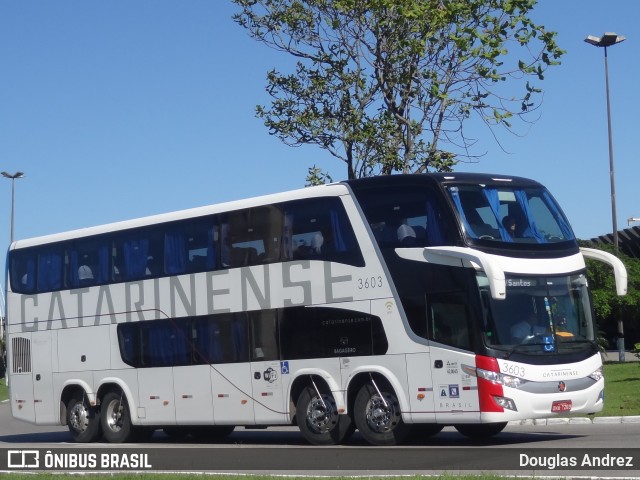 Auto Viação Catarinense 3603 na cidade de Florianópolis, Santa Catarina, Brasil, por Douglas Andrez. ID da foto: 12036280.