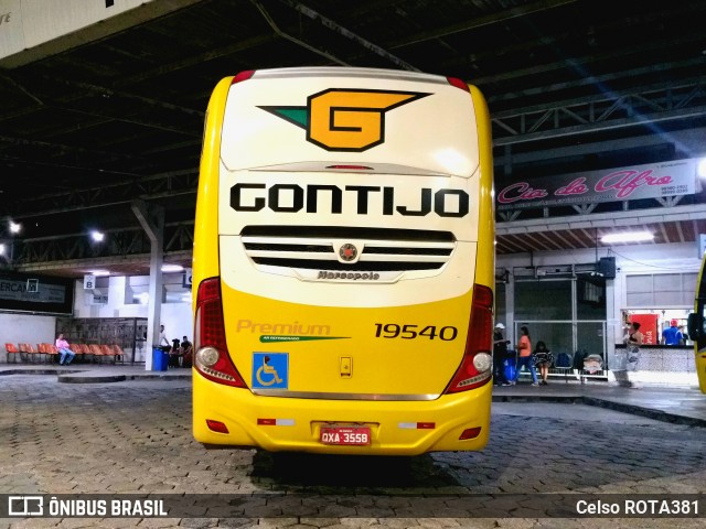 Empresa Gontijo de Transportes 19540 na cidade de Ipatinga, Minas Gerais, Brasil, por Celso ROTA381. Número da foto: #12033874.