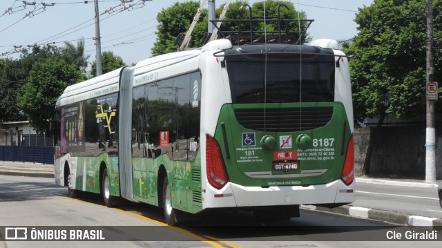 Next Mobilidade - ABC Sistema de Transporte 8187 na cidade de São Paulo, São Paulo, Brasil, por Cle Giraldi. ID da foto: 12038972.