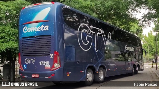 Viação Cometa 17310 na cidade de São Paulo, São Paulo, Brasil, por Fábio Paixão. ID da foto: 12037214.