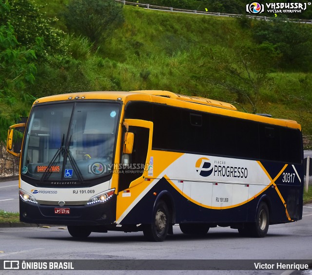 Viação Progresso 30317 na cidade de Petrópolis, Rio de Janeiro, Brasil, por Victor Henrique. ID da foto: 12038101.