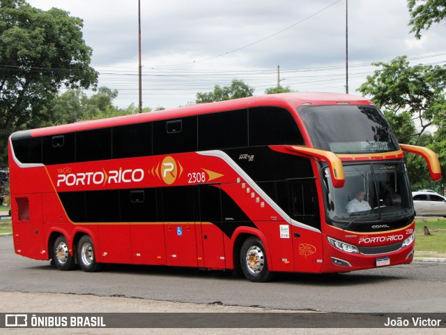 Auto Viação Porto Rico 2308 na cidade de Teresina, Piauí, Brasil, por João Victor. ID da foto: 12039353.