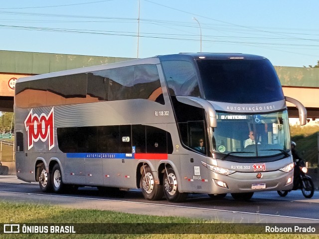 Auto Viação 1001 RJ 108.302 na cidade de São José dos Campos, São Paulo, Brasil, por Robson Prado. ID da foto: 12037869.