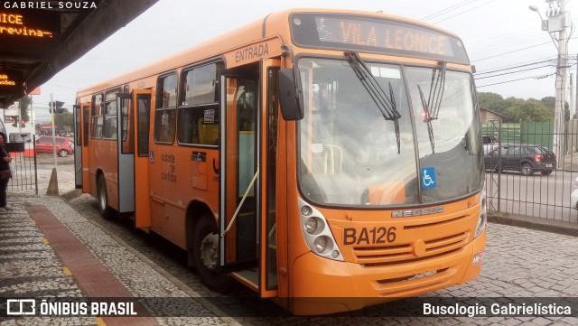 Transporte Coletivo Glória BA126 na cidade de Curitiba, Paraná, Brasil, por Busologia Gabrielística. ID da foto: 12037678.