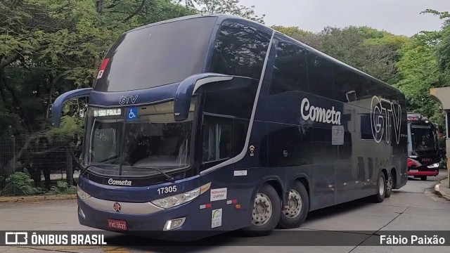 Viação Cometa 17305 na cidade de São Paulo, São Paulo, Brasil, por Fábio Paixão. Número da foto: #12037213.