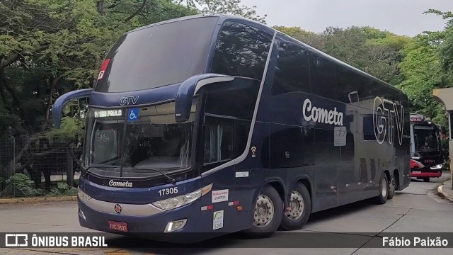 Viação Cometa 17305 na cidade de São Paulo, São Paulo, Brasil, por Fábio Paixão. ID da foto: 12037213.