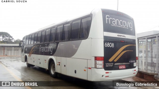 Francovig Transportes Coletivos 6808 na cidade de Campo Largo, Paraná, Brasil, por Busologia Gabrielística. ID da foto: 12037626.