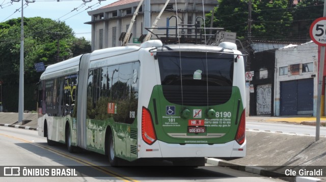 Next Mobilidade - ABC Sistema de Transporte 8190 na cidade de São Paulo, São Paulo, Brasil, por Cle Giraldi. ID da foto: 12038998.