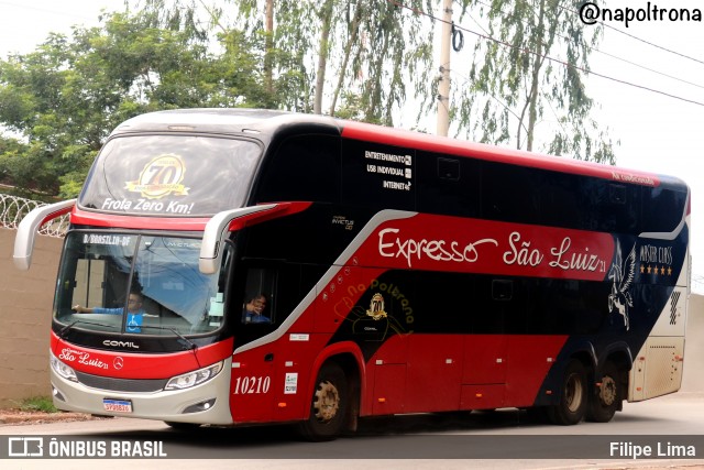 Expresso São Luiz 10210 na cidade de Cuiabá, Mato Grosso, Brasil, por Filipe Lima. ID da foto: 12038111.