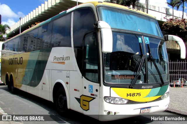 Empresa Gontijo de Transportes 14875 na cidade de Belo Horizonte, Minas Gerais, Brasil, por Hariel Bernades. ID da foto: 12037295.