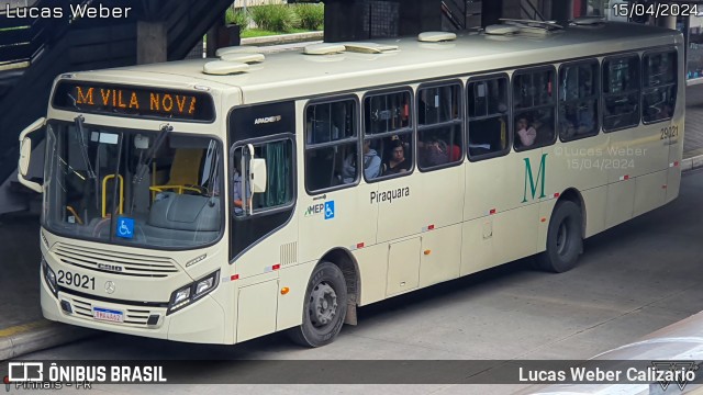 Viação Piraquara 29021 na cidade de Pinhais, Paraná, Brasil, por Lucas Weber Calizario. ID da foto: 12042137.