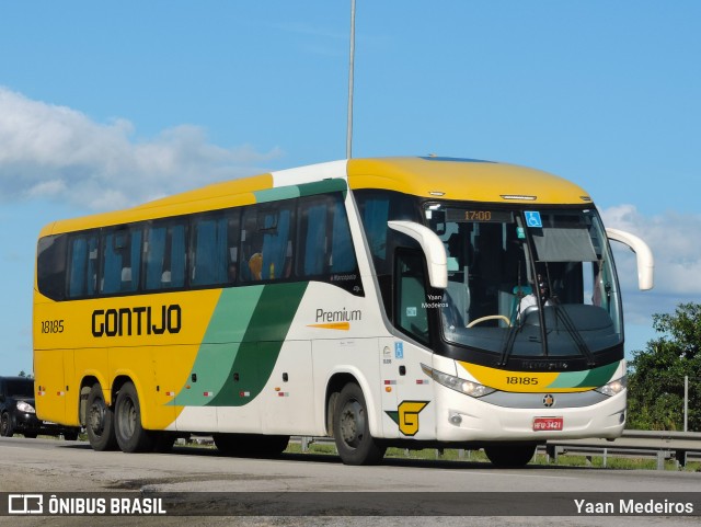 Empresa Gontijo de Transportes 18185 na cidade de Tanguá, Rio de Janeiro, Brasil, por Yaan Medeiros. ID da foto: 12041572.