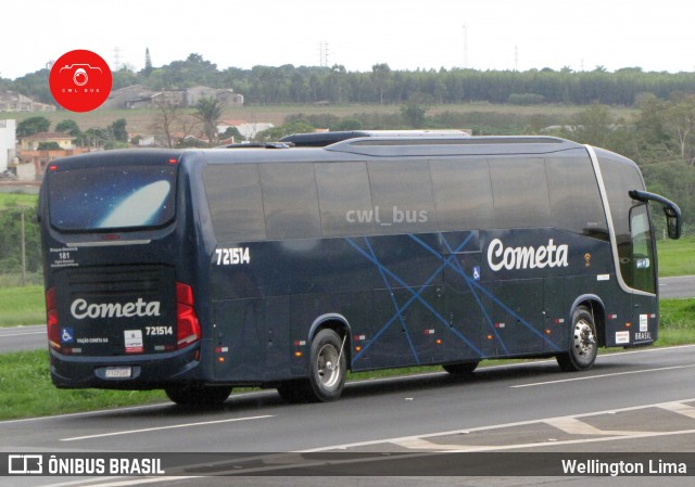 Viação Cometa 721514 na cidade de Limeira, São Paulo, Brasil, por Wellington Lima. ID da foto: 12040062.