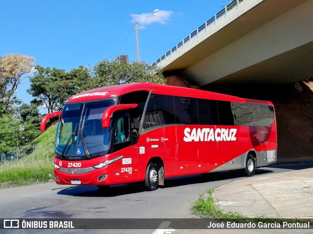 Viação Santa Cruz 27420 na cidade de Campinas, São Paulo, Brasil, por José Eduardo Garcia Pontual. ID da foto: 12040087.